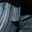 GUCCI Bamboo Chain Shoulder Bag Leather 2way Black Silver 232940 Auth 156168-22