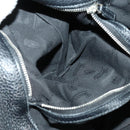 GUCCI Bamboo Chain Shoulder Bag Leather 2way Black Silver 232940 Auth 156168-24