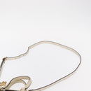 GUCCI Sherry Line Ophidia Hand Bag Leather 2way White Gold 547551 Auth 156169-10