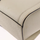 GUCCI Sherry Line Ophidia Hand Bag Leather 2way White Gold 547551 Auth 156169-13