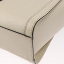 GUCCI Sherry Line Ophidia Hand Bag Leather 2way White Gold 547551 Auth 156169-15