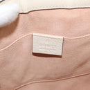 GUCCI Sherry Line Ophidia Hand Bag Leather 2way White Gold 547551 Auth 156169-19