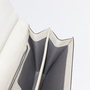 GUCCI Bamboo Shoulder Bag Leather White Silver 370817 Auth 156171-18