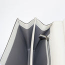 GUCCI Bamboo Shoulder Bag Leather White Silver 370817 Auth 156171-19