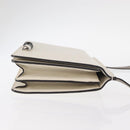 GUCCI Bamboo Shoulder Bag Leather White Silver 370817 Auth 156171-4