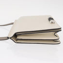 GUCCI Bamboo Shoulder Bag Leather White Silver 370817 Auth 156171-5