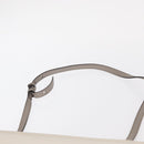 GUCCI Bamboo Shoulder Bag Leather White Silver 370817 Auth 156171-8