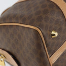 CELINE Macadam Canvas Shoulder Bag PVC Leather Brown Gold Auth 156172-14