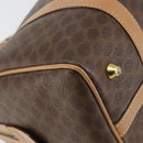 CELINE Macadam Canvas Shoulder Bag PVC Leather Brown Gold Auth 156172-16