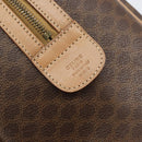 CELINE Macadam Canvas Shoulder Bag PVC Leather Brown Gold Auth 156172-12