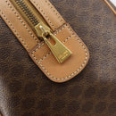 CELINE Macadam Canvas Shoulder Bag PVC Leather Brown Gold Auth 156172-18