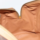 CELINE Macadam Canvas Shoulder Bag PVC Leather Brown Gold Auth 156172-19