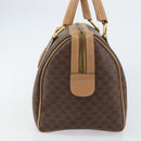 CELINE Macadam Canvas Shoulder Bag PVC Leather Brown Gold Auth 156172-4