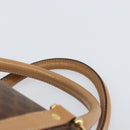 CELINE Macadam Canvas Shoulder Bag PVC Leather Brown Gold Auth 156172-8