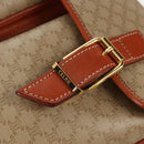 CELINE Macadam Canvas Hand Bag PVC 2way Beige Gold Auth 156173V-18