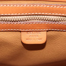 CELINE Macadam Canvas Hand Bag PVC 2way Beige Gold Auth 156173V-20