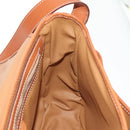 CELINE Macadam Canvas Hand Bag PVC 2way Beige Gold Auth 156173V-23