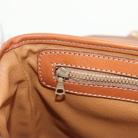 CELINE Macadam Canvas Hand Bag PVC 2way Beige Gold Auth 156173V