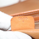 CELINE Macadam Canvas Hand Bag PVC 2way Beige Gold Auth 156173V-27