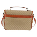 CELINE Macadam Canvas Hand Bag PVC 2way Beige Gold Auth 156173V-3