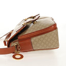 CELINE Macadam Canvas Hand Bag PVC 2way Beige Gold Auth 156173V-4