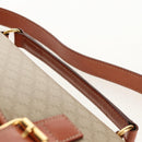 CELINE Macadam Canvas Hand Bag PVC 2way Beige Gold Auth 156173V-8