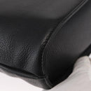 SAINT LAURENT Hand Bag Leather 2way Black Gold Auth 156174-14