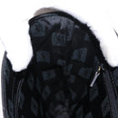 SAINT LAURENT Hand Bag Leather 2way Black Gold Auth 156174-21