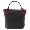 SAINT LAURENT Hand Bag Leather 2way Black Gold Auth 156174-3