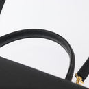 SAINT LAURENT Hand Bag Leather 2way Black Gold Auth 156174-8