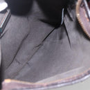 FENDI Zucca Canvas Shoulder Bag Black Brown gold Auth 156175-18