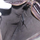 FENDI Zucca Canvas Shoulder Bag Black Brown gold Auth 156175-19