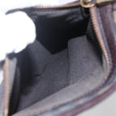 FENDI Zucca Canvas Shoulder Bag Black Brown gold Auth 156175-21