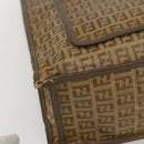 FENDI Zucchino Canvas Tote Bag PVC Beige Auth 156176-14