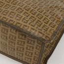 FENDI Zucchino Canvas Tote Bag PVC Beige Auth 156176-15