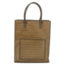 FENDI Zucchino Canvas Tote Bag PVC Beige Auth 156176-13