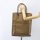 FENDI Zucchino Canvas Tote Bag PVC Beige Auth 156176-21