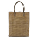 FENDI Zucchino Canvas Tote Bag PVC Beige Auth 156176-2
