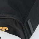 PRADA Tote Bag Nylon Black Gold Auth 156177-15