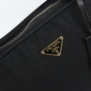 PRADA Tote Bag Nylon Black Gold Auth 156177-18
