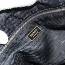 PRADA Tote Bag Nylon Black Gold Auth 156177-17