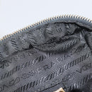 PRADA Tote Bag Nylon Black Gold Auth 156177-23
