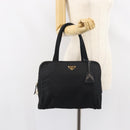 PRADA Tote Bag Nylon Black Gold Auth 156177-25