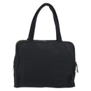 PRADA Tote Bag Nylon Black Gold Auth 156177-2