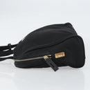 PRADA Tote Bag Nylon Black Gold Auth 156177-4