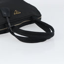 PRADA Tote Bag Nylon Black Gold Auth 156177-7