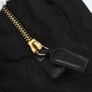 PRADA Chain Shoulder Bag Nylon Black Gold Auth 156178V-9
