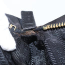 PRADA Chain Shoulder Bag Nylon Black Gold Auth 156178V-11