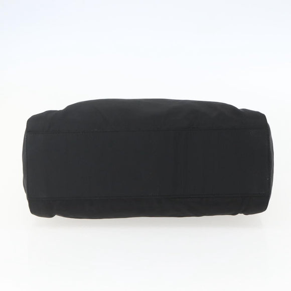 PRADA Chain Shoulder Bag Nylon Black Gold Auth 156178V