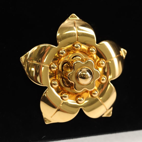 PRADA Chain Shoulder Bag Velor Black Silver Auth 156179V